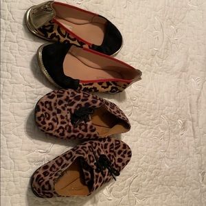 Two pairs of leopard shoes